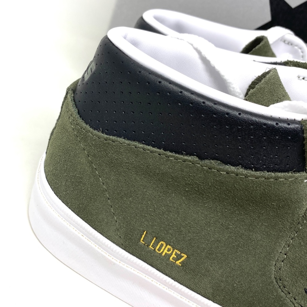 Converse Louie Lopez Pro Shoes Men's Size Suede Khaki Mid Top Casual 171981C - Picture 7 of 11